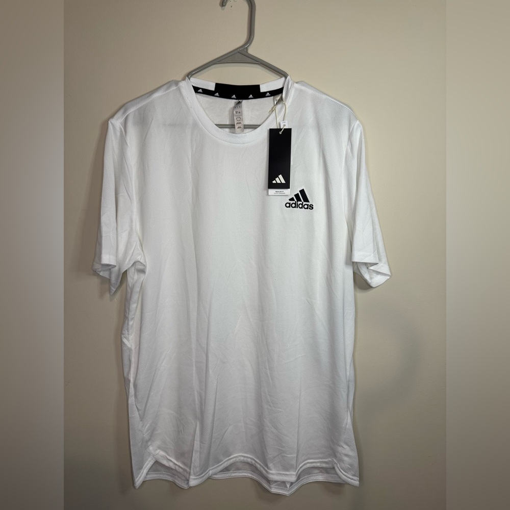 NWT white Adidas AEROREADY training t-shirt Size Large